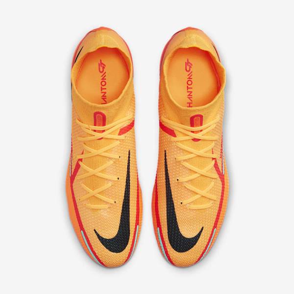 Men's Nike Phantom GT2 Dynamic Fit Elite FG Firm-Ground Football Shoes Orange / Light Red / Black | NK867BXW