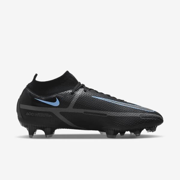 Men's Nike Phantom GT2 Dynamic Fit Elite FG Firm-Ground Football Shoes Black / Grey | NK890PDF