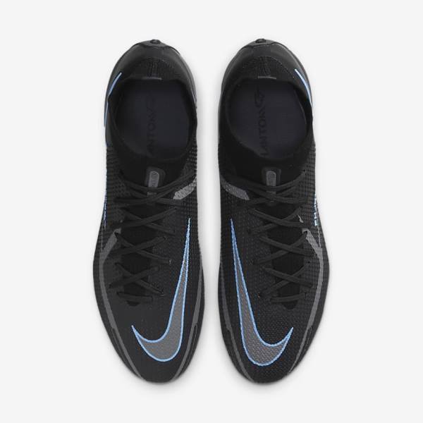 Men's Nike Phantom GT2 Dynamic Fit Elite FG Firm-Ground Football Shoes Black / Grey | NK890PDF