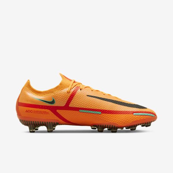 Men's Nike Phantom GT2 Elite AG-Pro Artificial-Grass Football Shoes Orange / Light Red / Black | NK859IGA