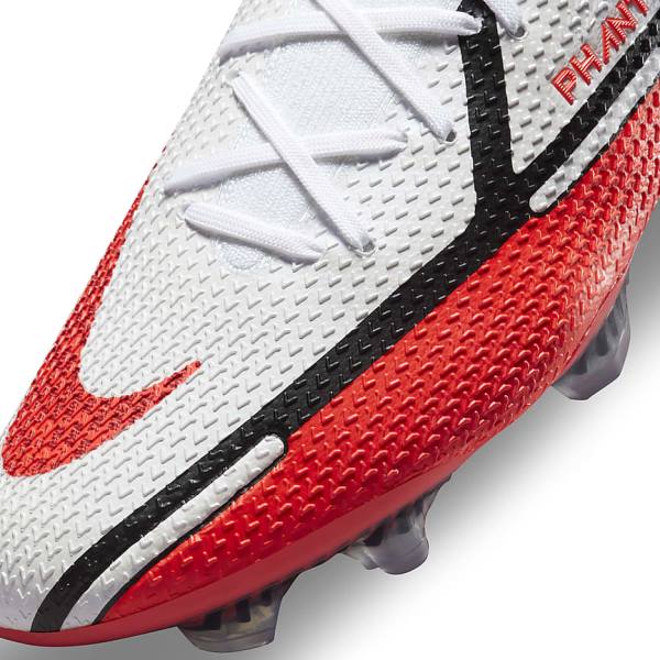 Men's Nike Phantom GT2 Elite FG Firm-Ground Football Shoes White / Black / Light Red | NK567APN