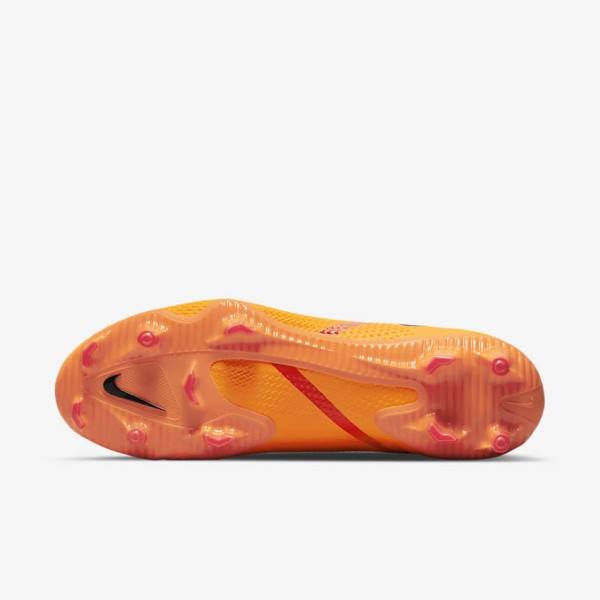 Men's Nike Phantom GT2 Pro Dynamic Fit FG Firm-Ground Football Shoes Orange / Light Red / Black | NK390GJL