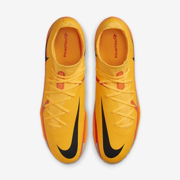 Men's Nike Phantom GT2 Pro Dynamic Fit FG Firm-Ground Football Shoes Orange / Light Red / Black | NK390GJL