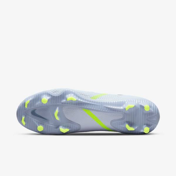 Men's Nike Phantom GT2 Pro FG Firm-Ground Football Shoes Grey / Light Blue | NK984CGZ