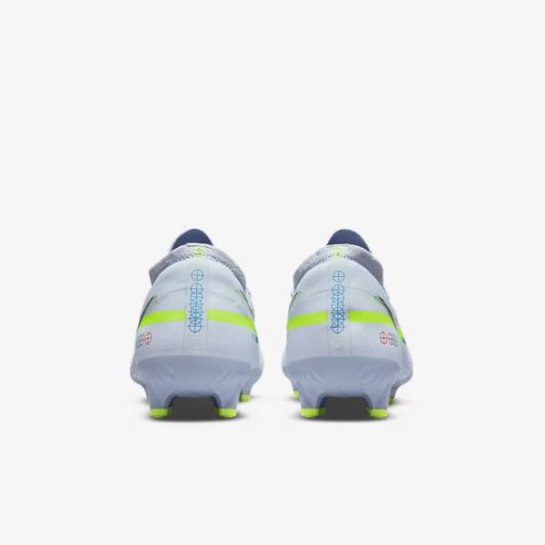 Men's Nike Phantom GT2 Pro FG Firm-Ground Football Shoes Grey / Light Blue | NK984CGZ