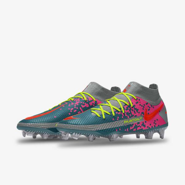 Men's Nike Phantom GT Elite By You Custom Firm Ground Football Shoes Multicolor | NK013ZMI