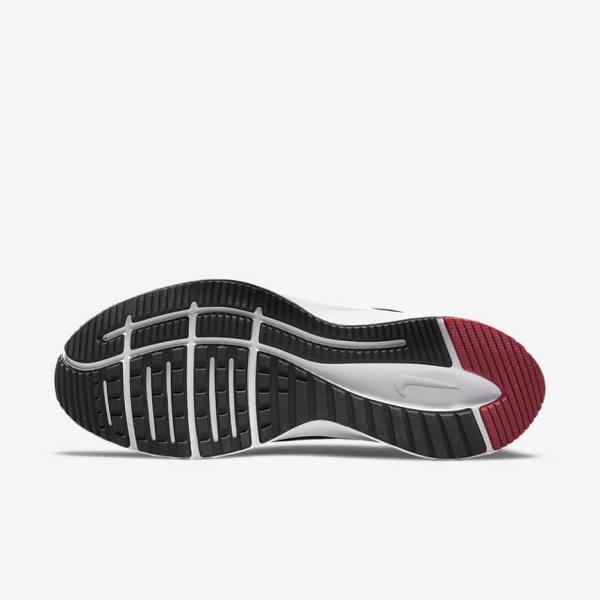 Men's Nike Quest 4 Road Running Shoes Black / White / Dark Grey / Red | NK604PES