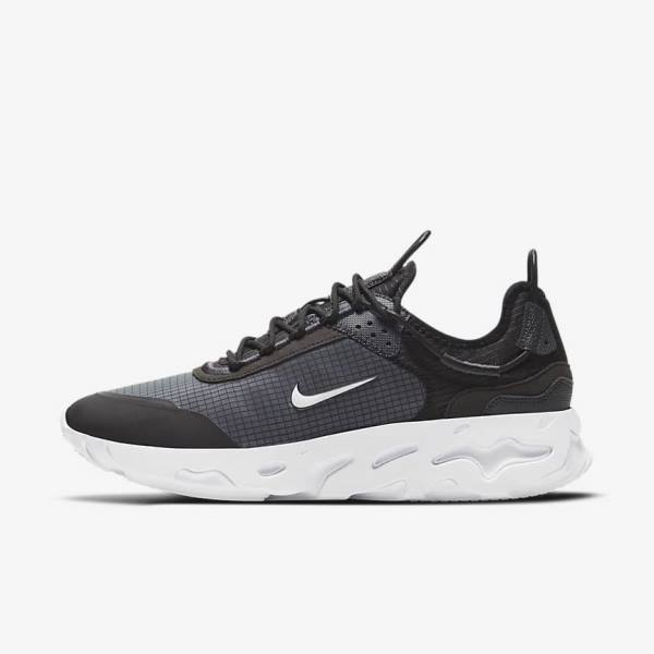 Men\'s Nike React Live Trainers Black / Dark Grey / White | NK576GEW