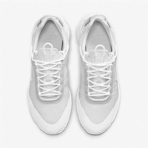 Men's Nike React Live Trainers White / Platinum / White | NK143EJF