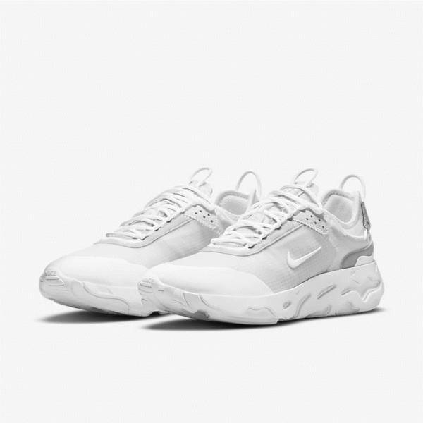 Men's Nike React Live Trainers White / Platinum / White | NK143EJF