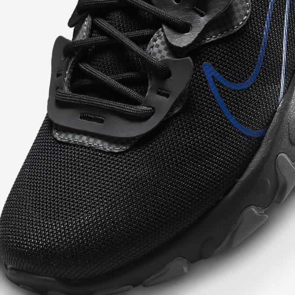 Men's Nike React Vision Trainers Black / Dark Grey / Royal | NK086ZDL