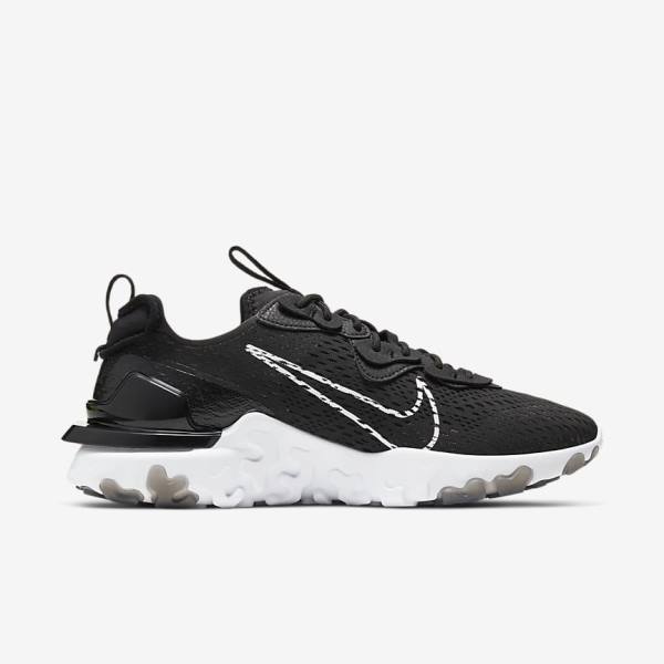 Men's Nike React Vision Trainers Black / White | NK138ULD