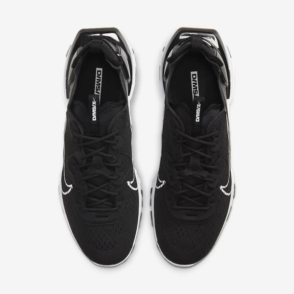 Men's Nike React Vision Trainers Black / White | NK138ULD