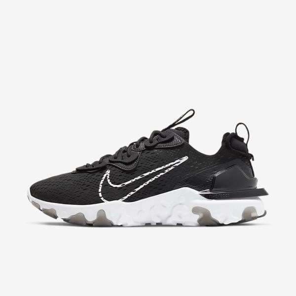 Men\'s Nike React Vision Trainers Black / White | NK138ULD