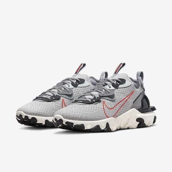 Men's Nike React Vision Trainers Grey / Light Grey / Orange | NK831HLU