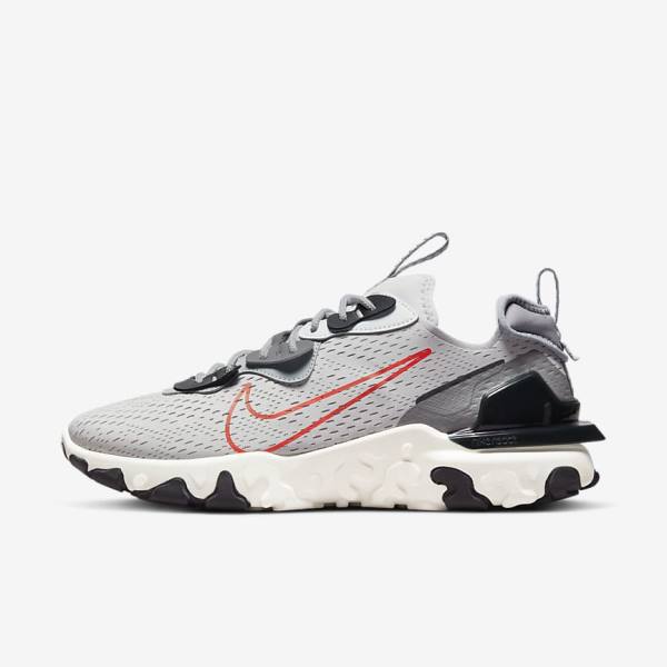 Men\'s Nike React Vision Trainers Grey / Light Grey / Orange | NK831HLU