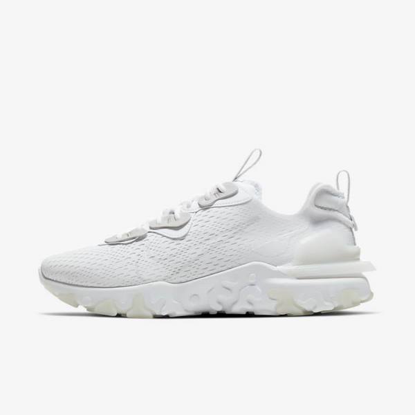 Men\'s Nike React Vision Trainers White / Light Grey / Light Grey | NK386QSY