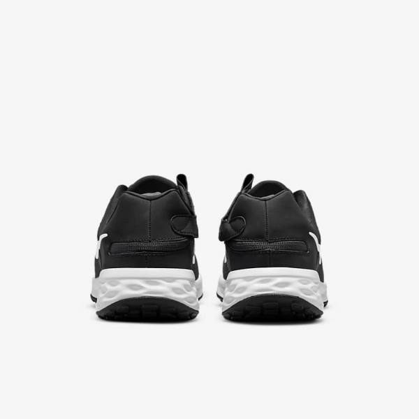 Men's Nike Revolution 6 FlyEase Next Nature Easy On-Off Road Running Shoes Black / Grey / White | NK849AKS