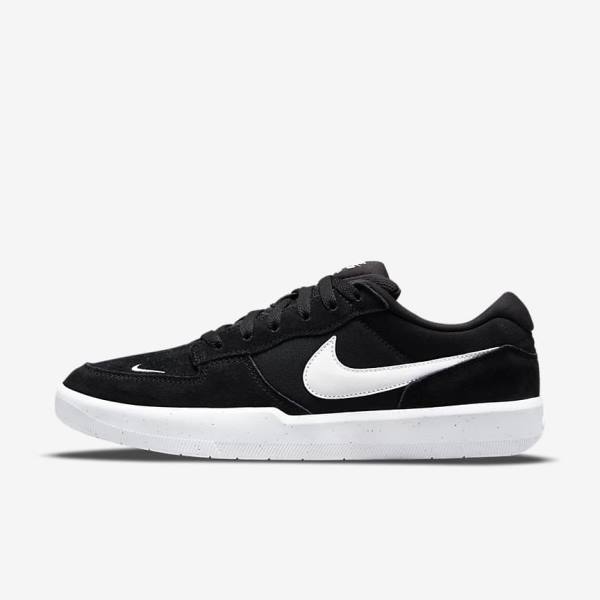 Men\'s Nike SB Force 58 Trainers Black / White | NK345XUF