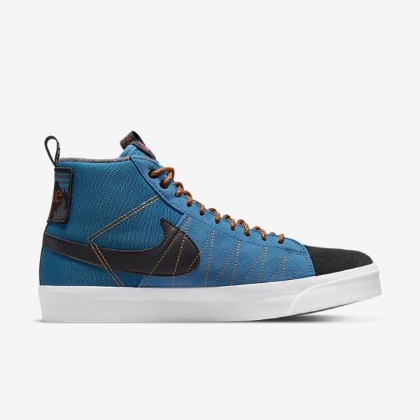 Men's Nike SB Zoom Blazer Mid Premium Trainers Black | NK807STB