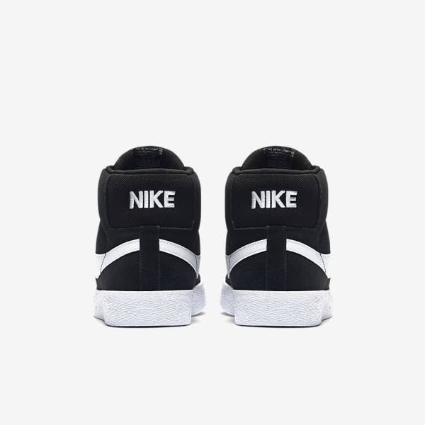 Men's Nike SB Zoom Blazer Mid Trainers Black / White | NK657BID