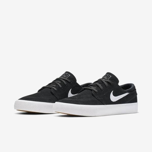 Men's Nike SB Zoom Stefan Janoski RM Trainers Black / Grey / Light Brown / White | NK891JDL