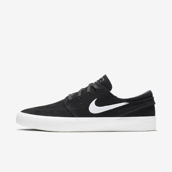 Men\'s Nike SB Zoom Stefan Janoski RM Trainers Black / Grey / Light Brown / White | NK891JDL