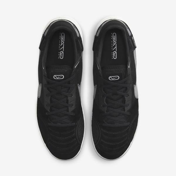 Men's Nike Streetgato Football Shoes Black / White | NK807EUY