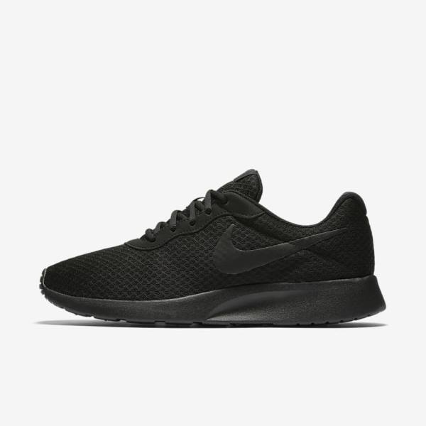 Men\'s Nike Tanjun Trainers Black / Dark Grey | NK934QDY