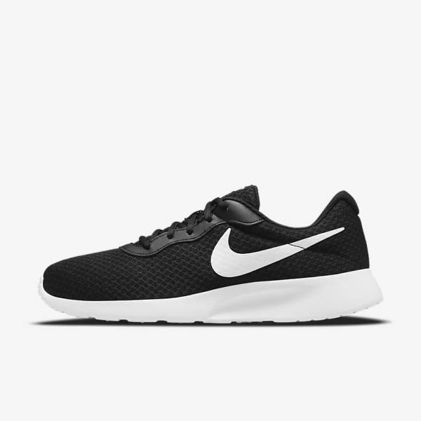 Men\'s Nike Tanjun Trainers Black / White | NK691VKA