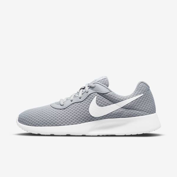 Men\'s Nike Tanjun Trainers Grey / Black / White | NK638DJF