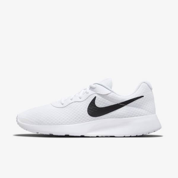 Men\'s Nike Tanjun Trainers White / Black | NK254XYK