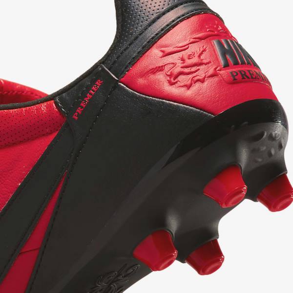 Men's Nike The Premier 3 FG Firm-Grounds Football Shoes Red / Black | NK541LNR