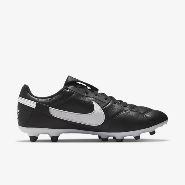 Men's Nike The Premier 3 FG Firm-Grounds Football Shoes Black / White | NK849TDP