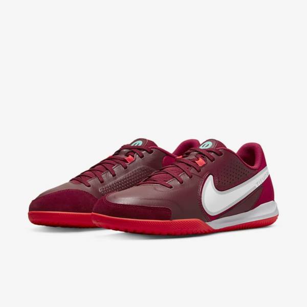 Men's Nike Tiempo Legend 9 Academy IC Indoor-Court Football Shoes Red / Light Red / White | NK953VBL