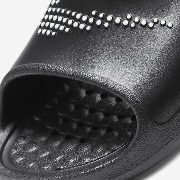 Men's Nike Victori One Shower Slides Black / White | NK634MIJ