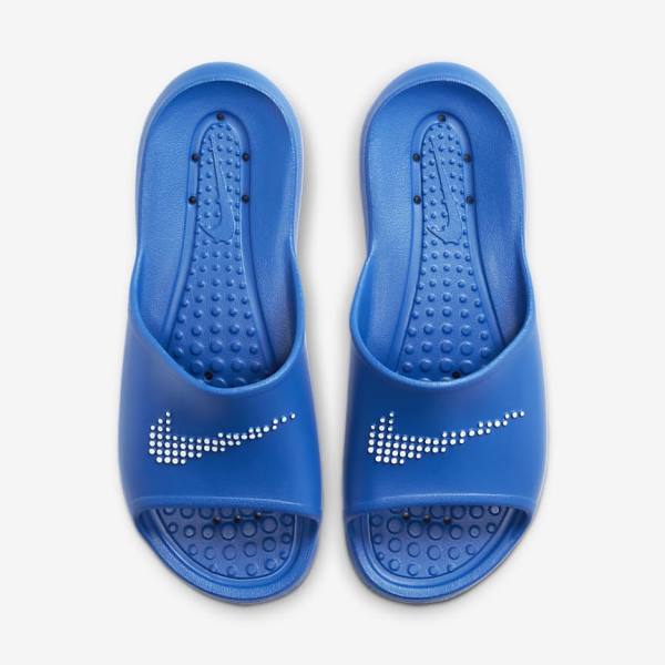 Men's Nike Victori One Shower Slides Royal / Royal / White | NK925DYB