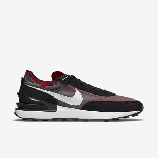 Men's Nike Waffle One SE Trainers Black / Red / White | NK123UDW