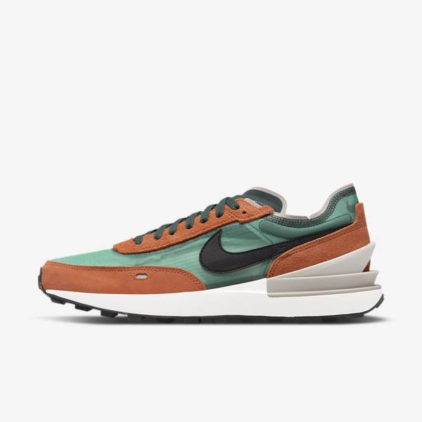 Men\'s Nike Waffle One SE Trainers Green / Red / Orange / Black | NK507UTC