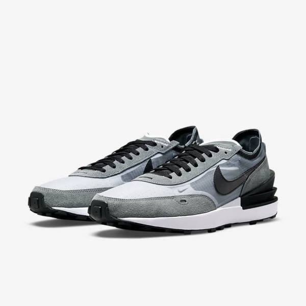 Men's Nike Waffle One SE Trainers Grey / White / Grey / Black | NK673YSL