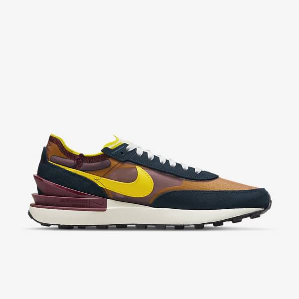 Men's Nike Waffle One SE Trainers Navy / White / Yellow | NK286VXQ