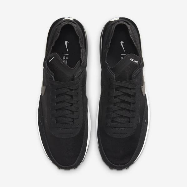 Men's Nike Waffle One Trainers Black / White / Orange / Black | NK738AUD