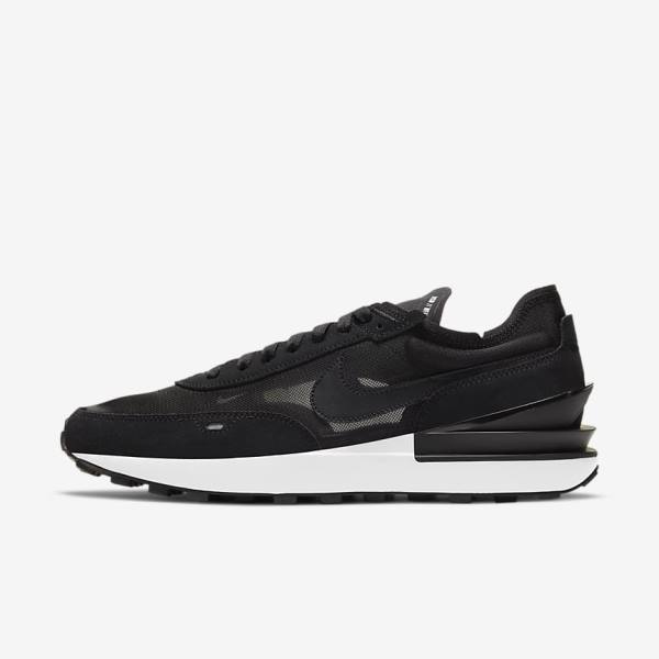 Men\'s Nike Waffle One Trainers Black / White / Orange / Black | NK738AUD