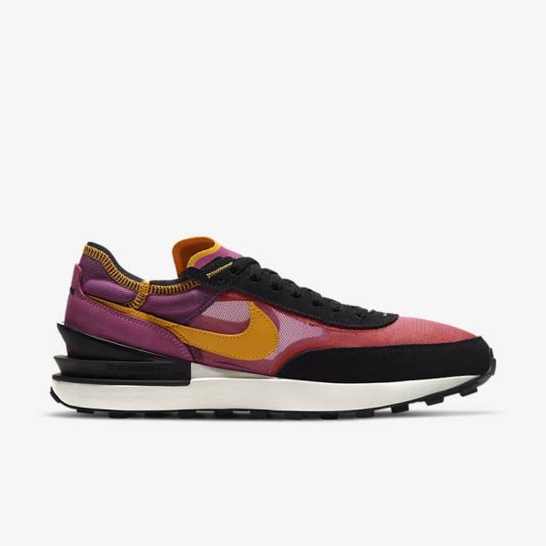 Men's Nike Waffle One Trainers Fuchsia / Black / Gold | NK904EZB