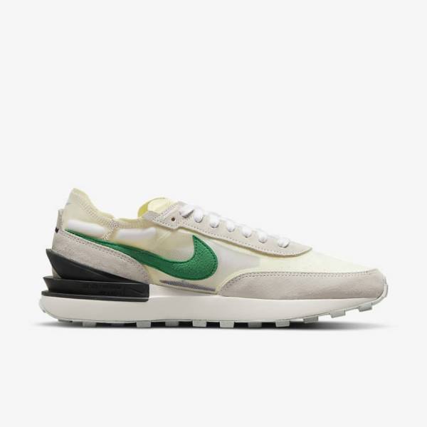 Men's Nike Waffle One Trainers White / Black | NK923HAJ