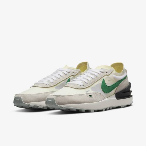 Men's Nike Waffle One Trainers White / Black | NK923HAJ