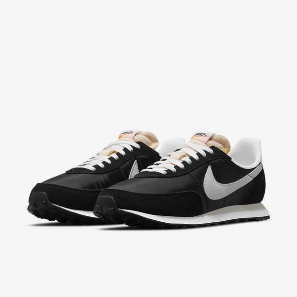 Men's Nike Waffle Trainer 2 Trainers Black / Orange / White | NK501OUS