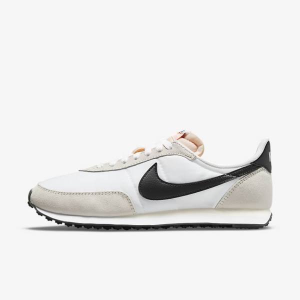 Men\'s Nike Waffle Trainer 2 Trainers White / Black | NK546PVK