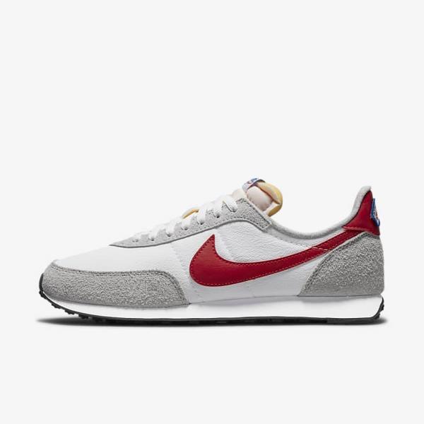 Men\'s Nike Waffle Trainer 2 Trainers White / Light Grey / Royal / Red | NK764SKZ