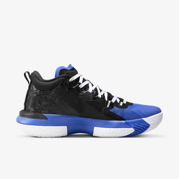 Men's Nike Zion 1 Basketball Shoes Black / Royal / White | NK685OSK